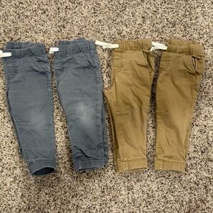 Cat & Jack Toddler Boys Jogger Pants - Gray and Brown